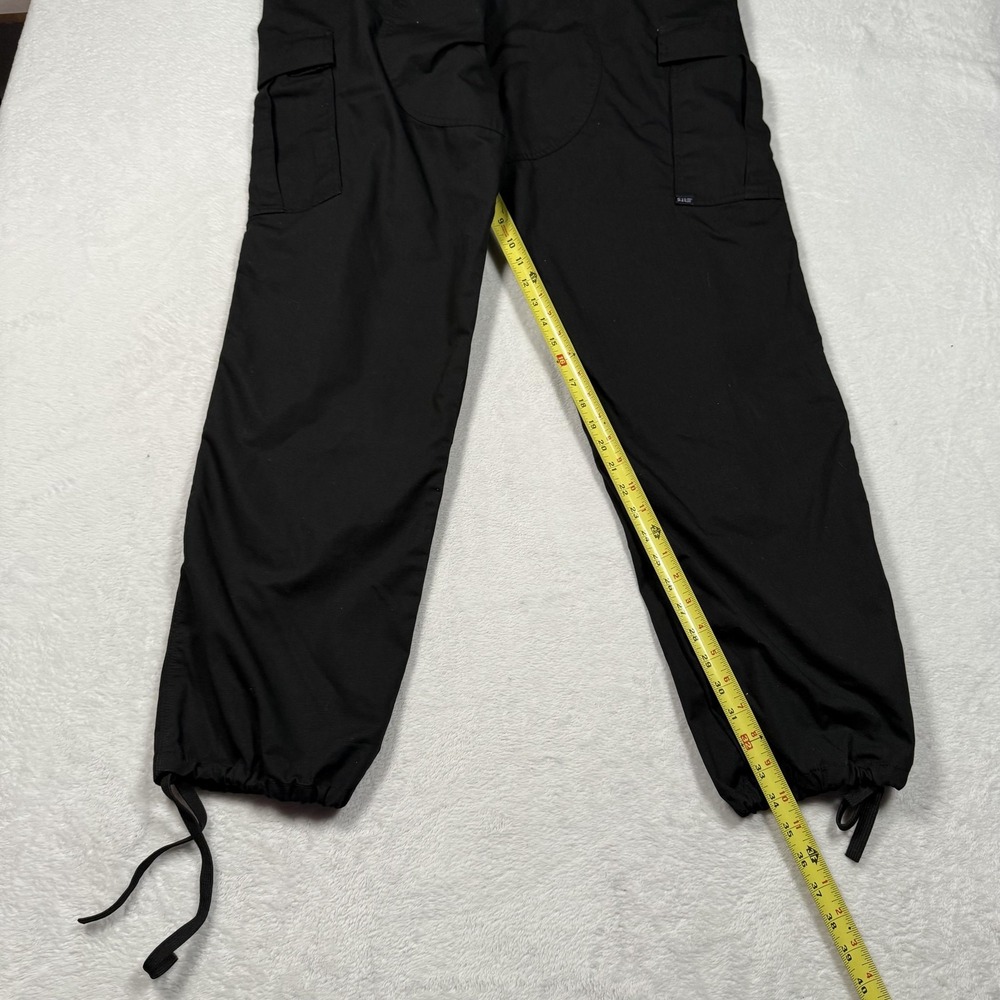 5.11 Tactical Pants Mens XL Long Black Cargo Ripstop Drawstring Cuffs Reinforced - Picture 13 of 16
